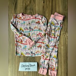 Little Sleepies Pink Rainbow Pajama Set